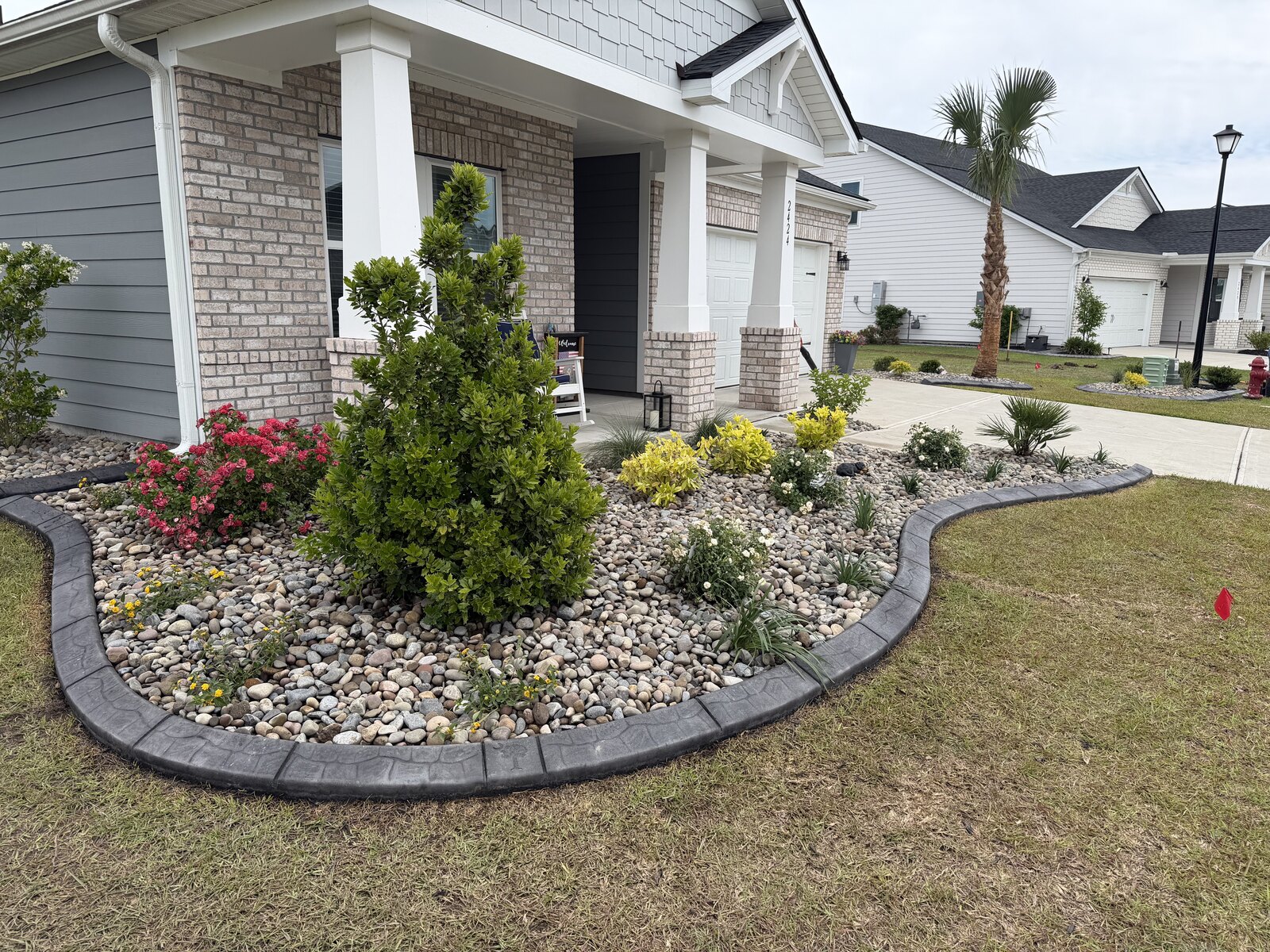 Decorative rock landscape installed by GroundWorx